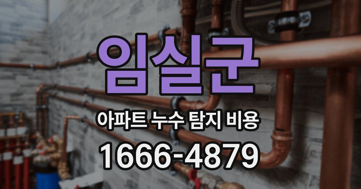 임실군 아파트 누수 탐지 비용