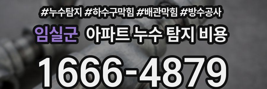 임실군 아파트 누수 탐지 비용