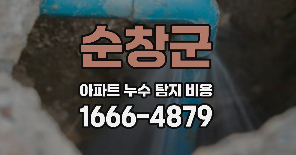 순창군 아파트 누수 탐지 비용