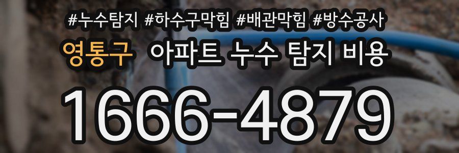 영통구 아파트 누수 탐지 비용