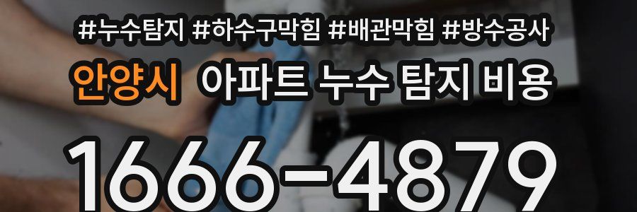 안양시 아파트 누수 탐지 비용