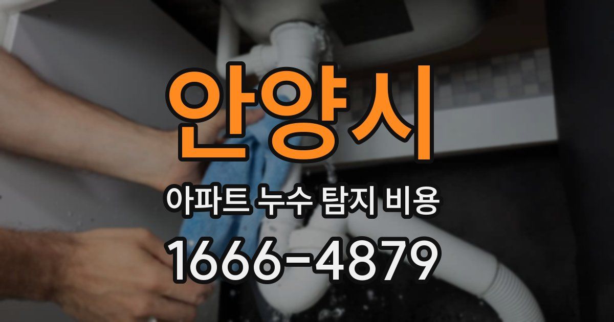 안양시 아파트 누수 탐지 비용