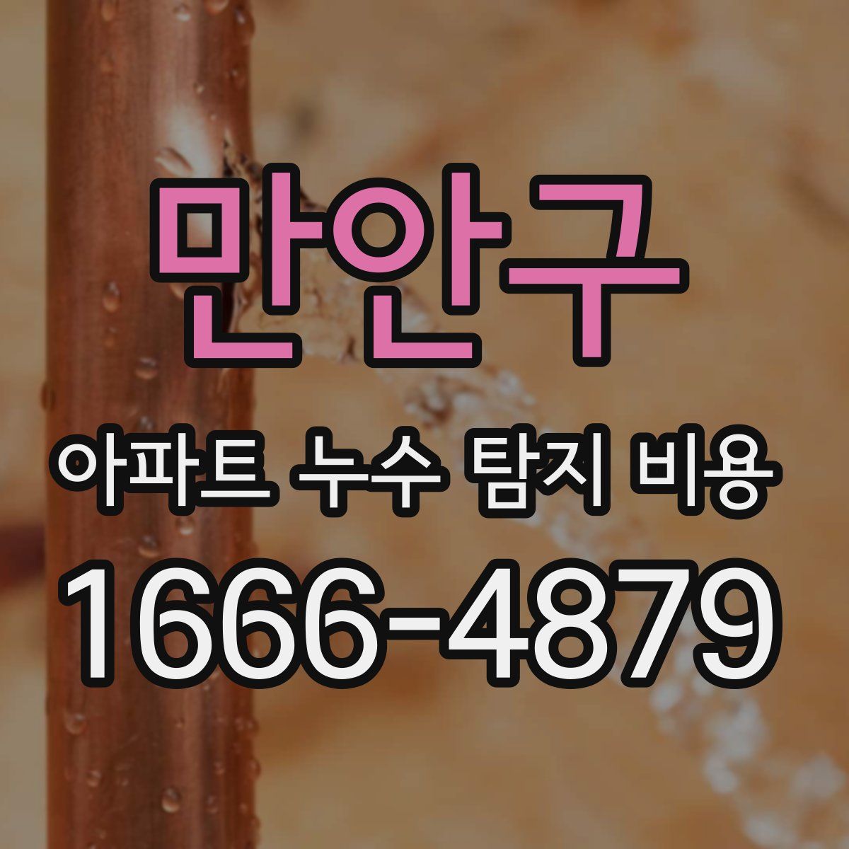 만안구 아파트 누수 탐지 비용