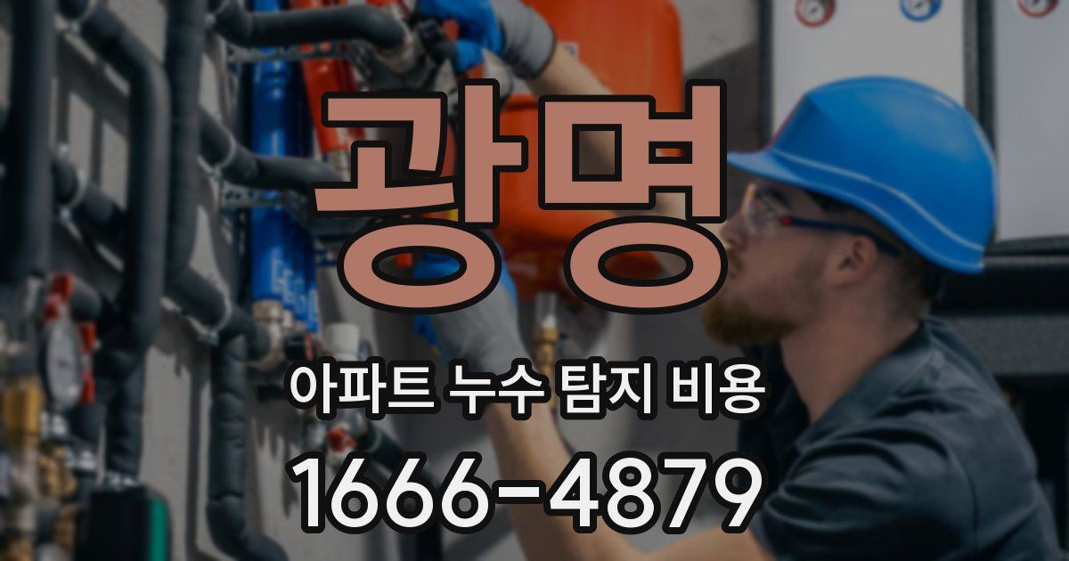 광명 아파트 누수 탐지 비용