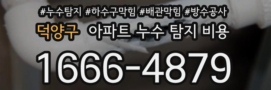 덕양구 아파트 누수 탐지 비용