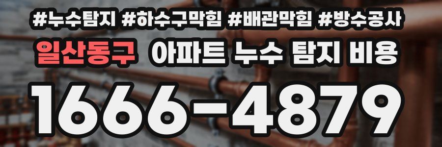 일산동구 아파트 누수 탐지 비용