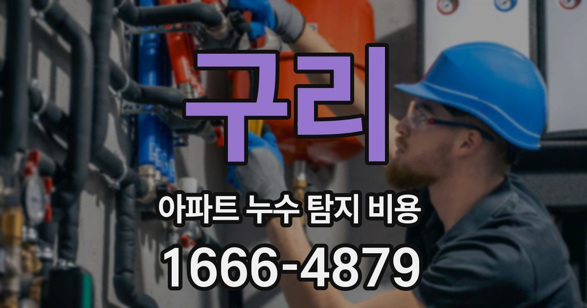 구리 아파트 누수 탐지 비용