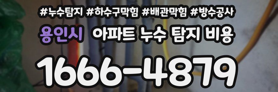용인시 아파트 누수 탐지 비용