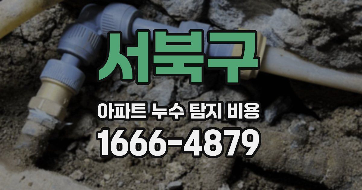 서북구 아파트 누수 탐지 비용