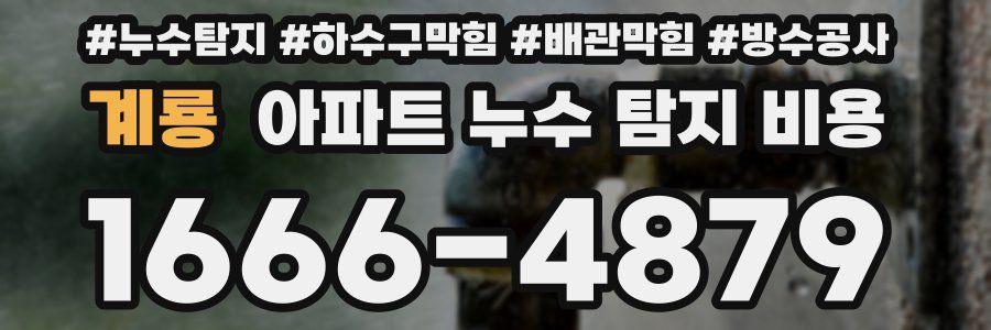 계룡 아파트 누수 탐지 비용