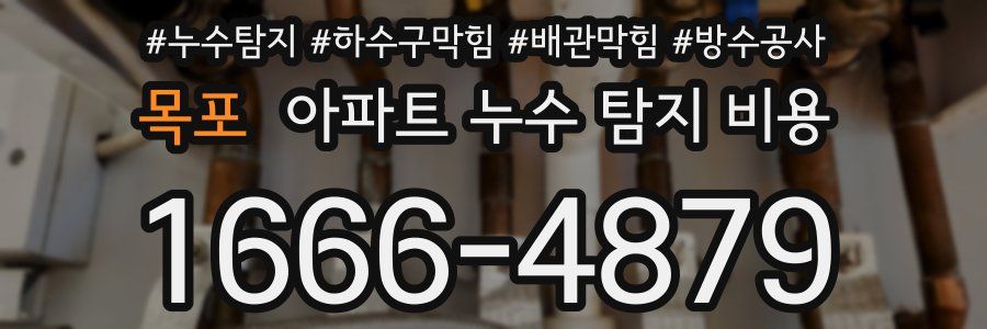 목포 아파트 누수 탐지 비용