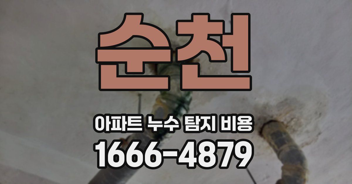 순천 아파트 누수 탐지 비용