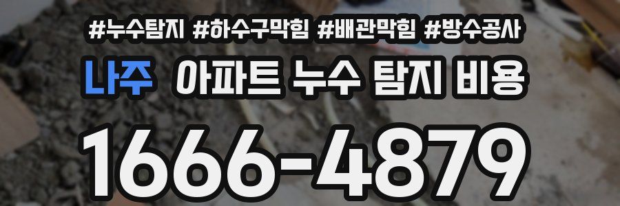 나주 아파트 누수 탐지 비용