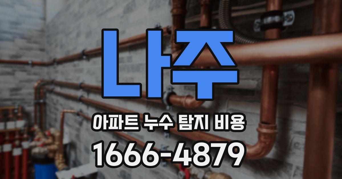 나주 아파트 누수 탐지 비용