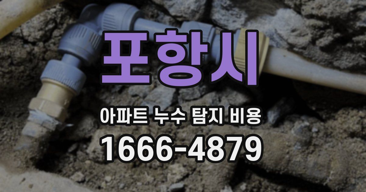 포항시 아파트 누수 탐지 비용