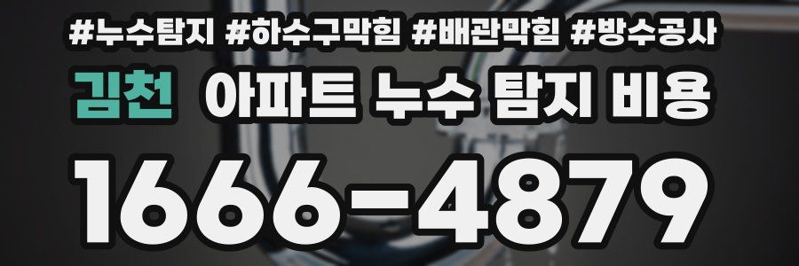 김천 아파트 누수 탐지 비용