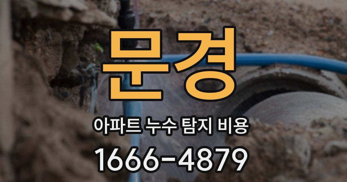 문경 아파트 누수 탐지 비용