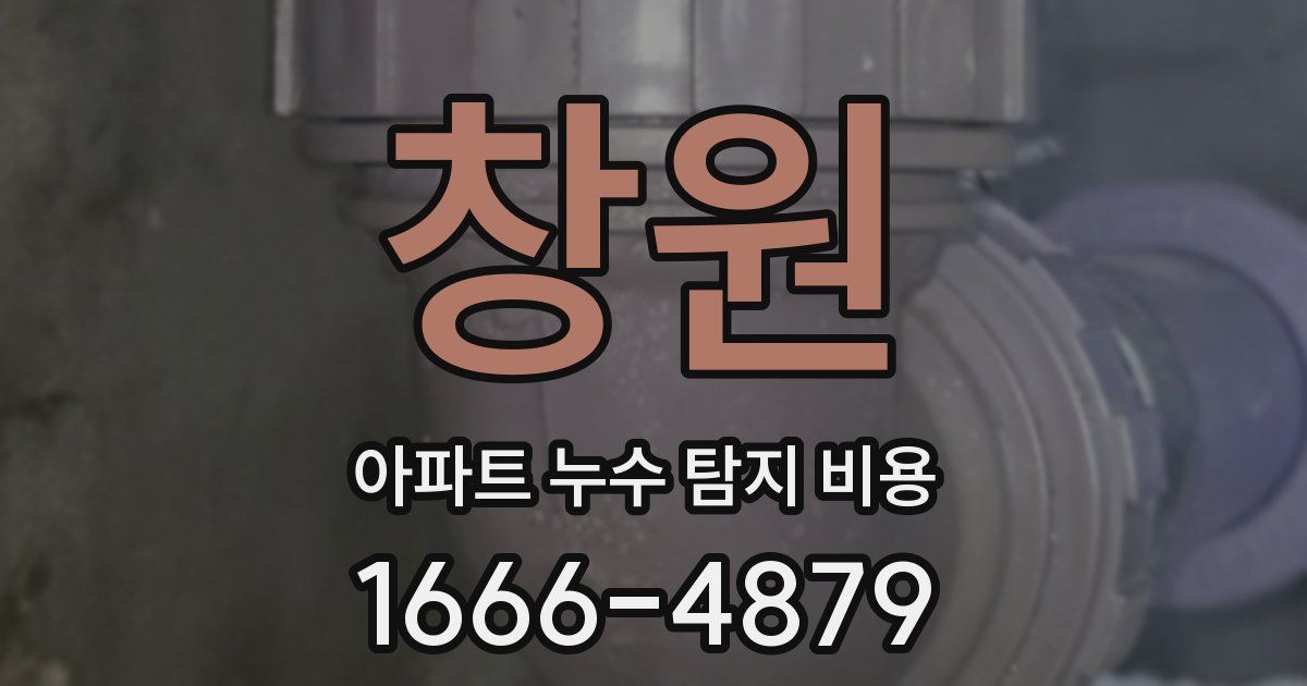 창원 아파트 누수 탐지 비용