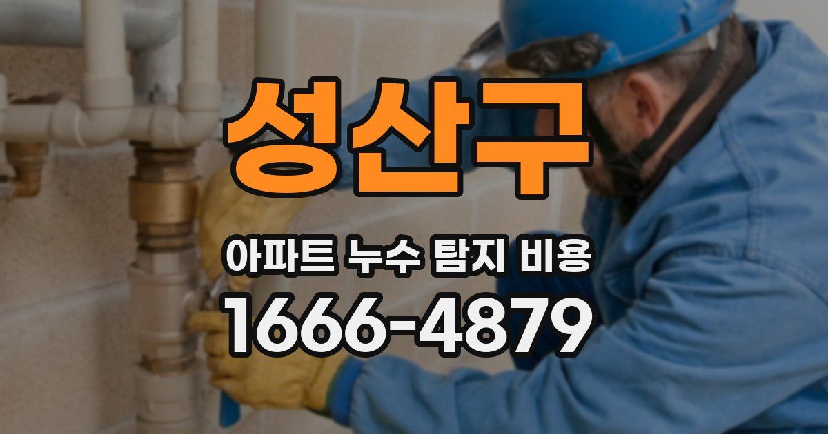 성산구 아파트 누수 탐지 비용