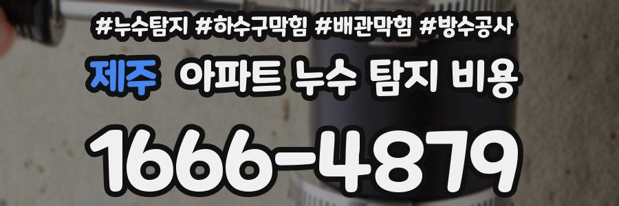 제주 아파트 누수 탐지 비용