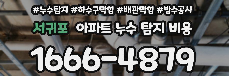 서귀포 아파트 누수 탐지 비용