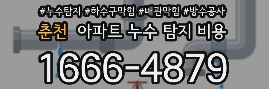 춘천 아파트 누수 탐지 비용