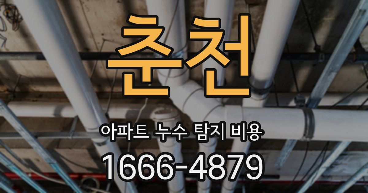 춘천 아파트 누수 탐지 비용