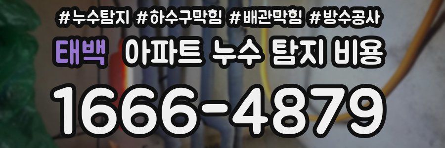 태백 아파트 누수 탐지 비용