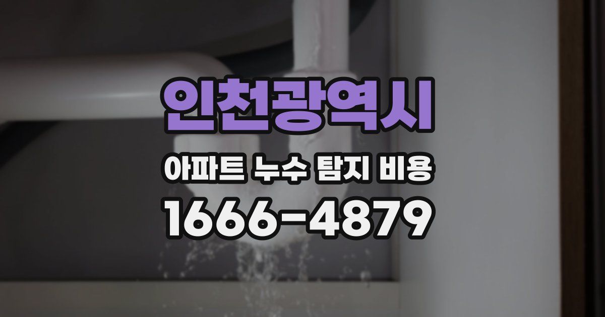 인천광역시 아파트 누수 탐지 비용