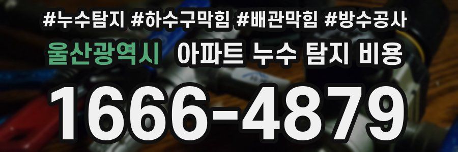 울산광역시 아파트 누수 탐지 비용