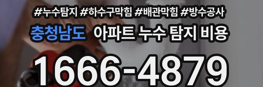 충청남도 아파트 누수 탐지 비용