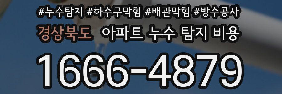 경상북도 아파트 누수 탐지 비용