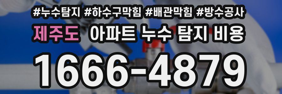 제주도 아파트 누수 탐지 비용