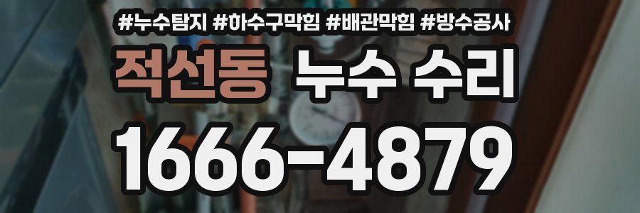 적선동 누수 수리