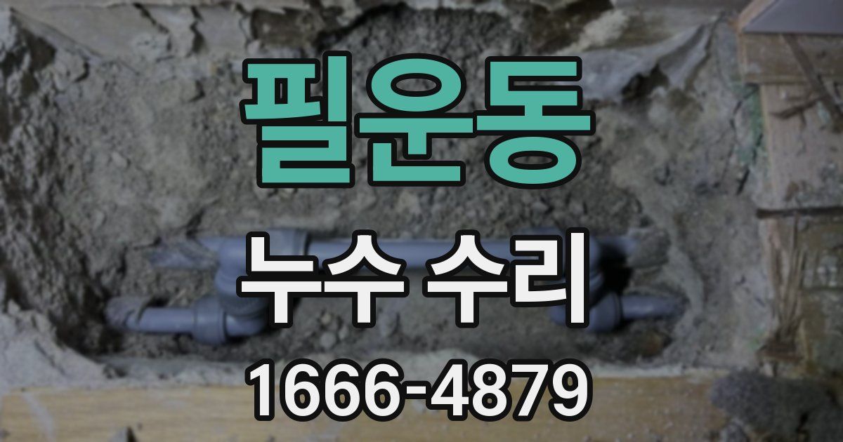 필운동 누수 수리