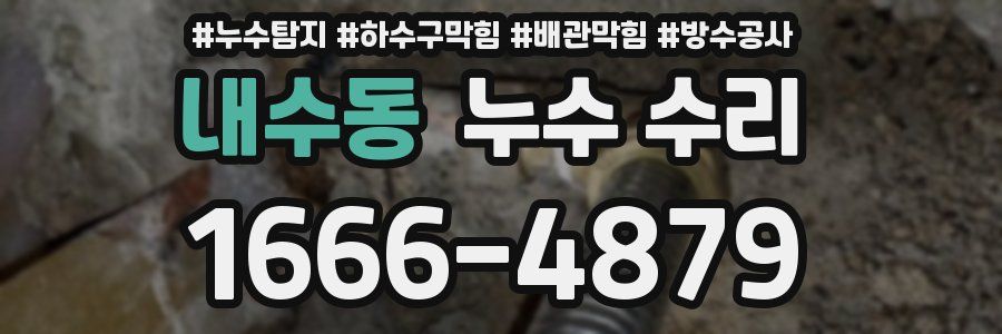 내수동 누수 수리