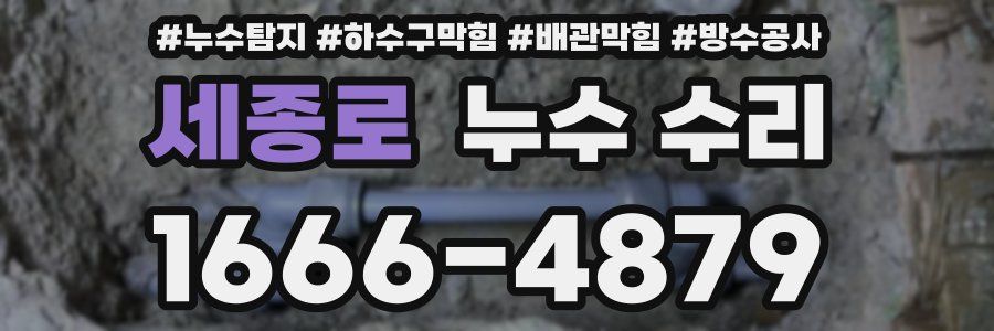 세종로 누수 수리