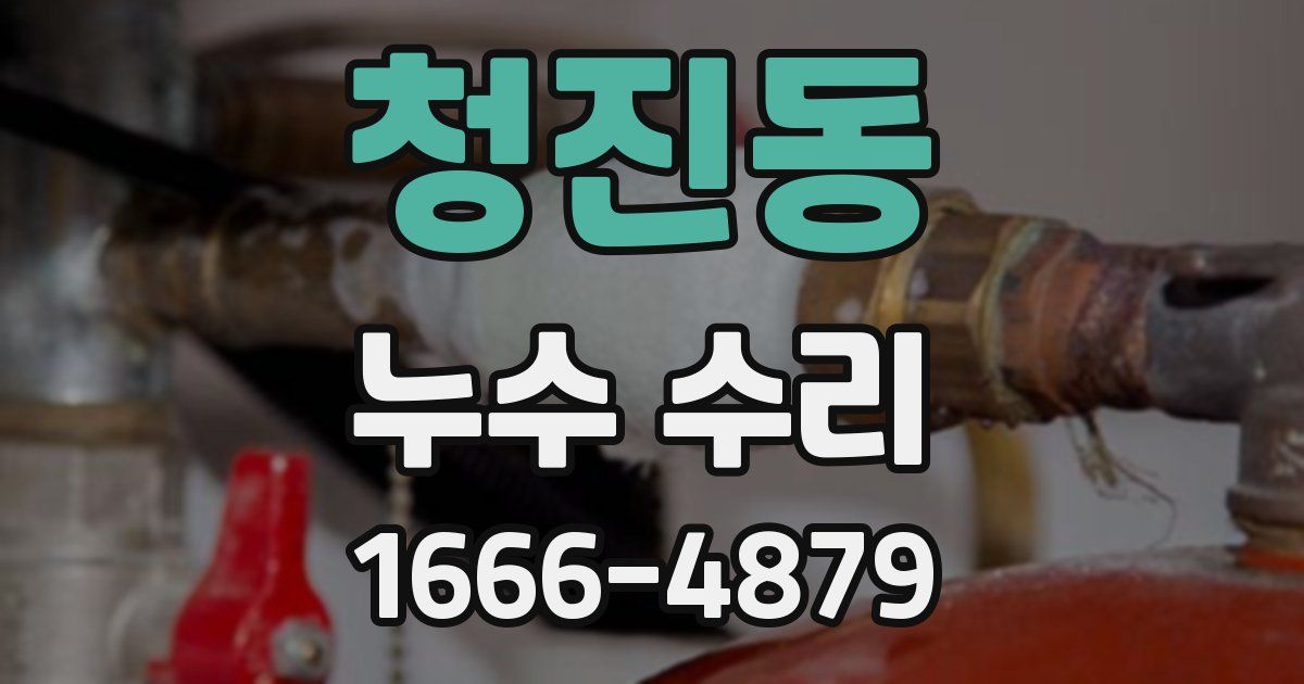 청진동 누수 수리