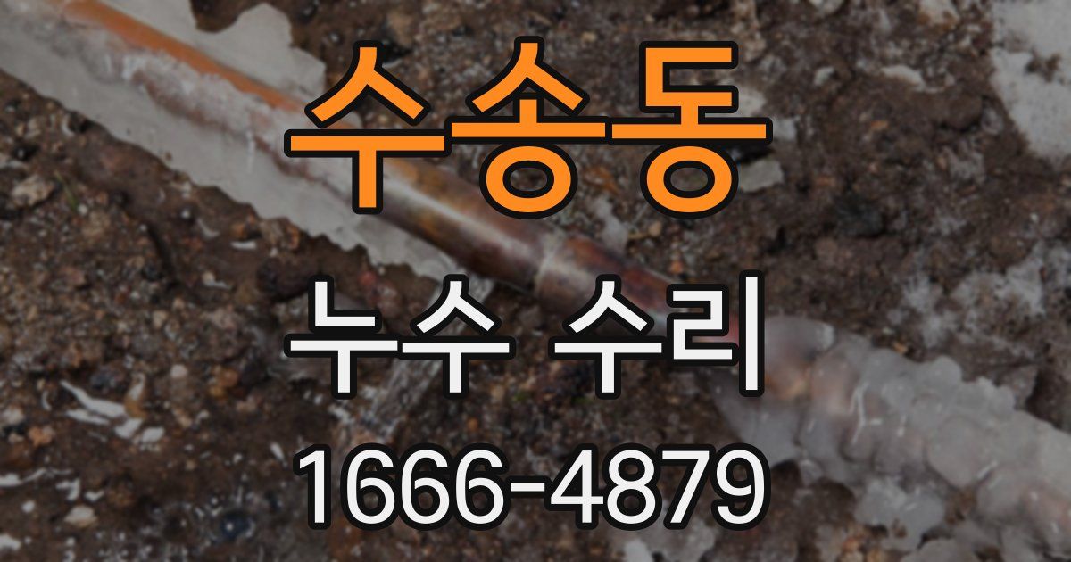 수송동 누수 수리