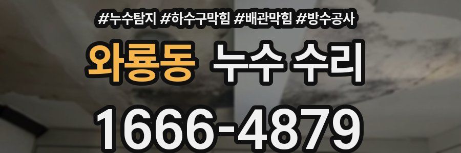 와룡동 누수 수리