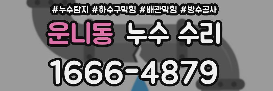 운니동 누수 수리