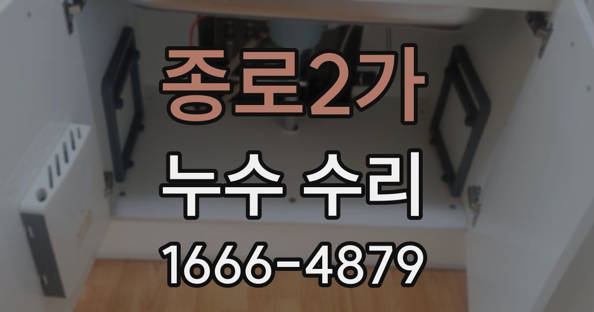 종로2가 누수 수리