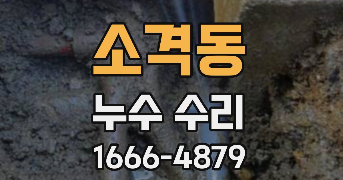 소격동 누수 수리