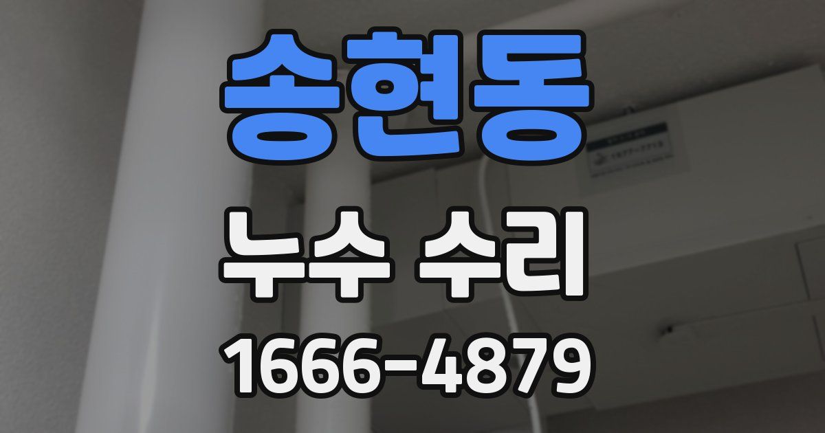 송현동 누수 수리