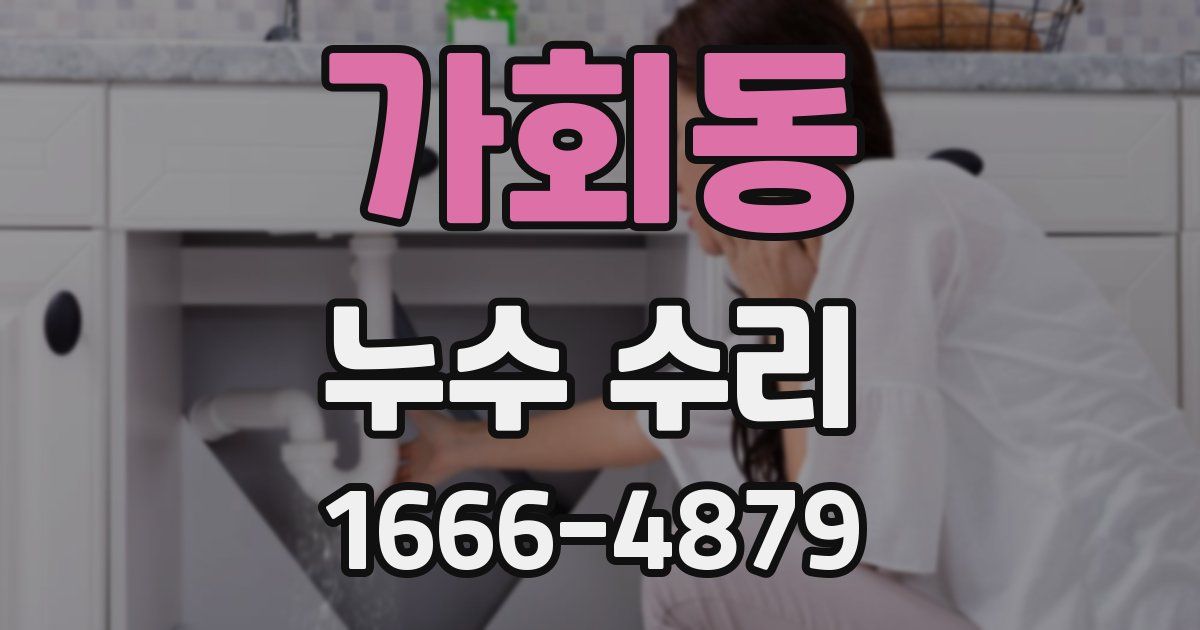 가회동 누수 수리