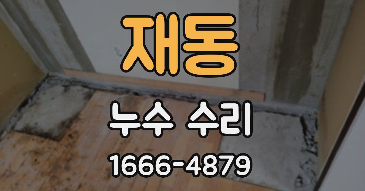재동 누수 수리