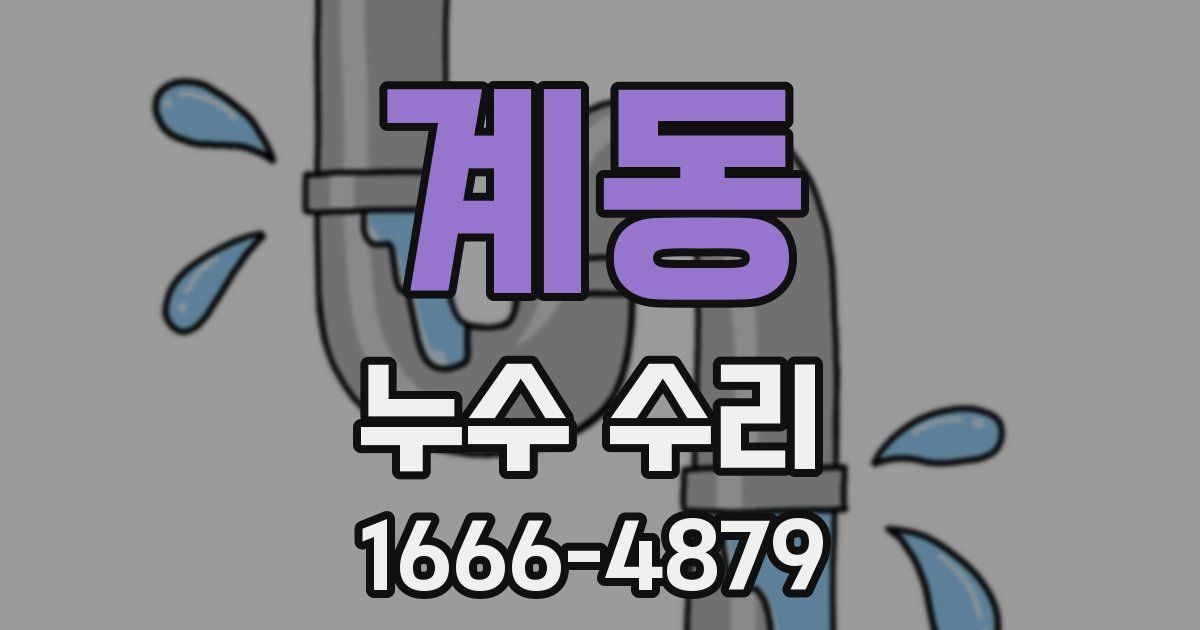 계동 누수 수리