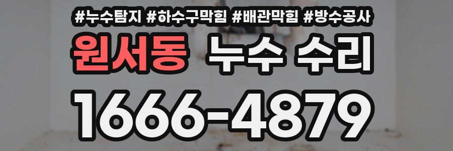 원서동 누수 수리