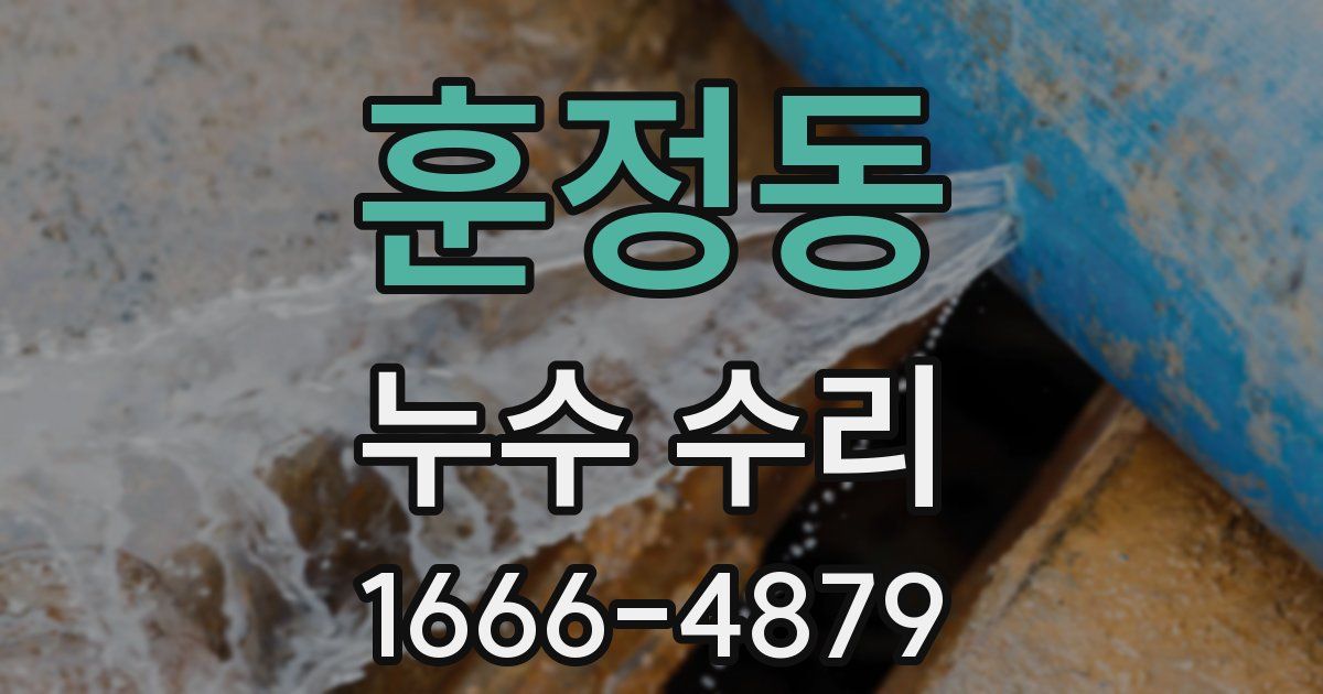훈정동 누수 수리
