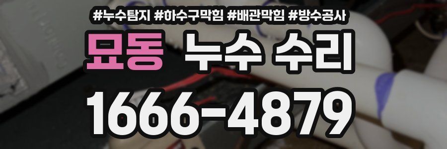 묘동 누수 수리
